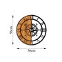 Wallity Reloj de Pared Decorativo de Madera en Nogal y Negro